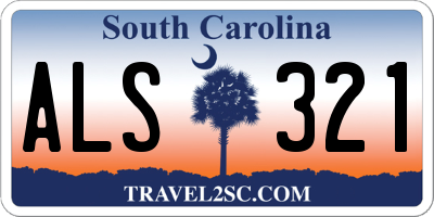 SC license plate ALS321