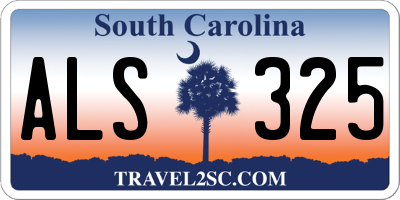 SC license plate ALS325