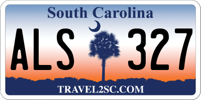 SC license plate ALS327