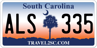 SC license plate ALS335