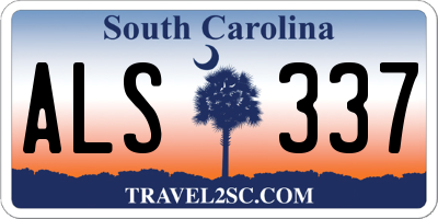 SC license plate ALS337