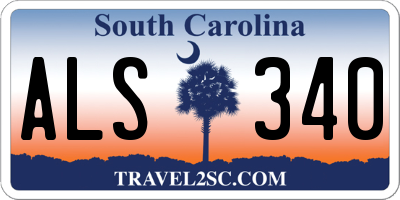 SC license plate ALS340