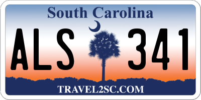 SC license plate ALS341