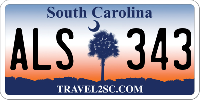 SC license plate ALS343