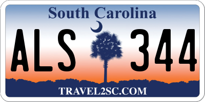 SC license plate ALS344