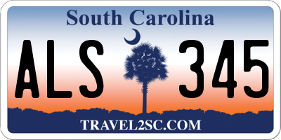 SC license plate ALS345