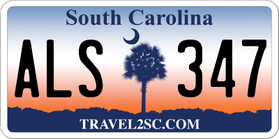 SC license plate ALS347