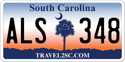 SC license plate ALS348