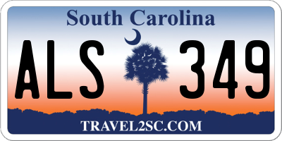 SC license plate ALS349