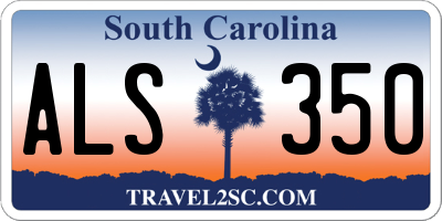 SC license plate ALS350