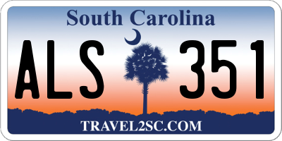 SC license plate ALS351