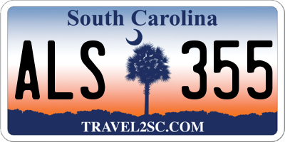 SC license plate ALS355
