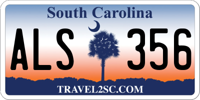 SC license plate ALS356