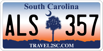 SC license plate ALS357