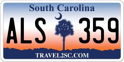 SC license plate ALS359