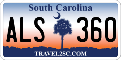SC license plate ALS360