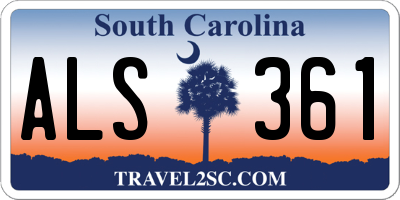 SC license plate ALS361