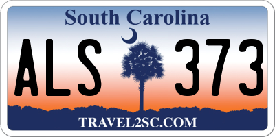 SC license plate ALS373