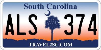 SC license plate ALS374