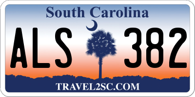 SC license plate ALS382