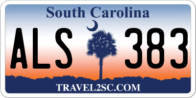 SC license plate ALS383