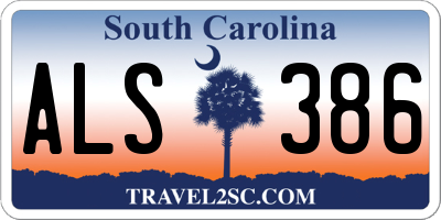 SC license plate ALS386