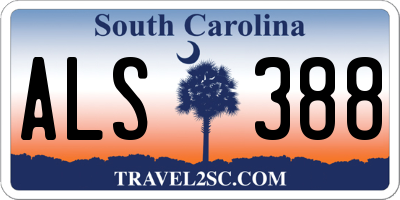 SC license plate ALS388