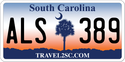 SC license plate ALS389