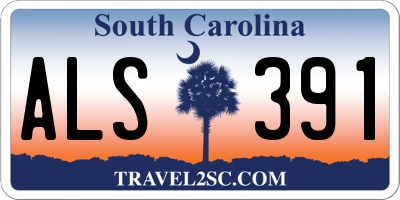 SC license plate ALS391