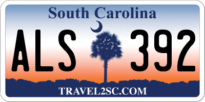 SC license plate ALS392