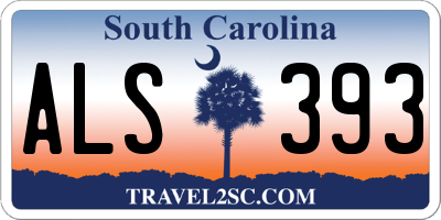 SC license plate ALS393