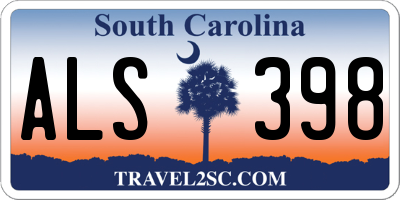 SC license plate ALS398