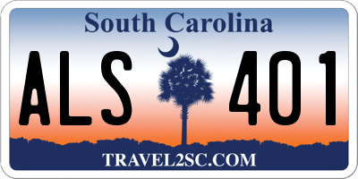 SC license plate ALS401