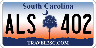 SC license plate ALS402