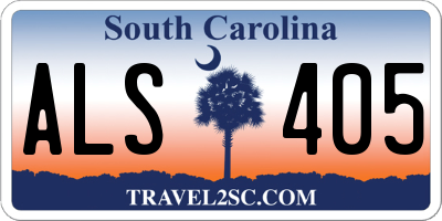SC license plate ALS405