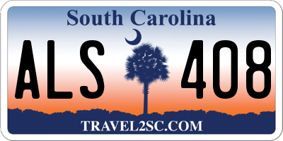 SC license plate ALS408