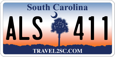 SC license plate ALS411