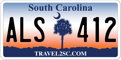 SC license plate ALS412