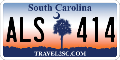 SC license plate ALS414