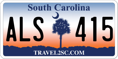 SC license plate ALS415