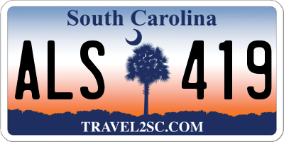 SC license plate ALS419