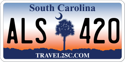 SC license plate ALS420