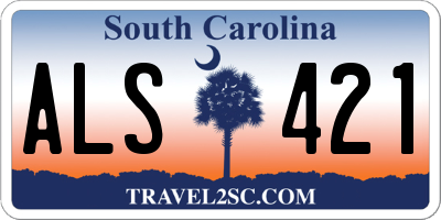 SC license plate ALS421