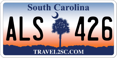 SC license plate ALS426