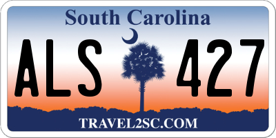 SC license plate ALS427