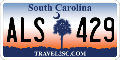 SC license plate ALS429