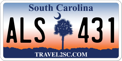 SC license plate ALS431
