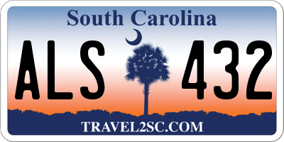 SC license plate ALS432