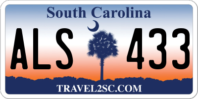 SC license plate ALS433