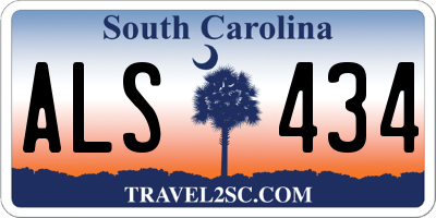SC license plate ALS434